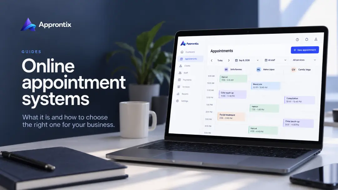 Online booking from a public page connected to the appointment schedule
