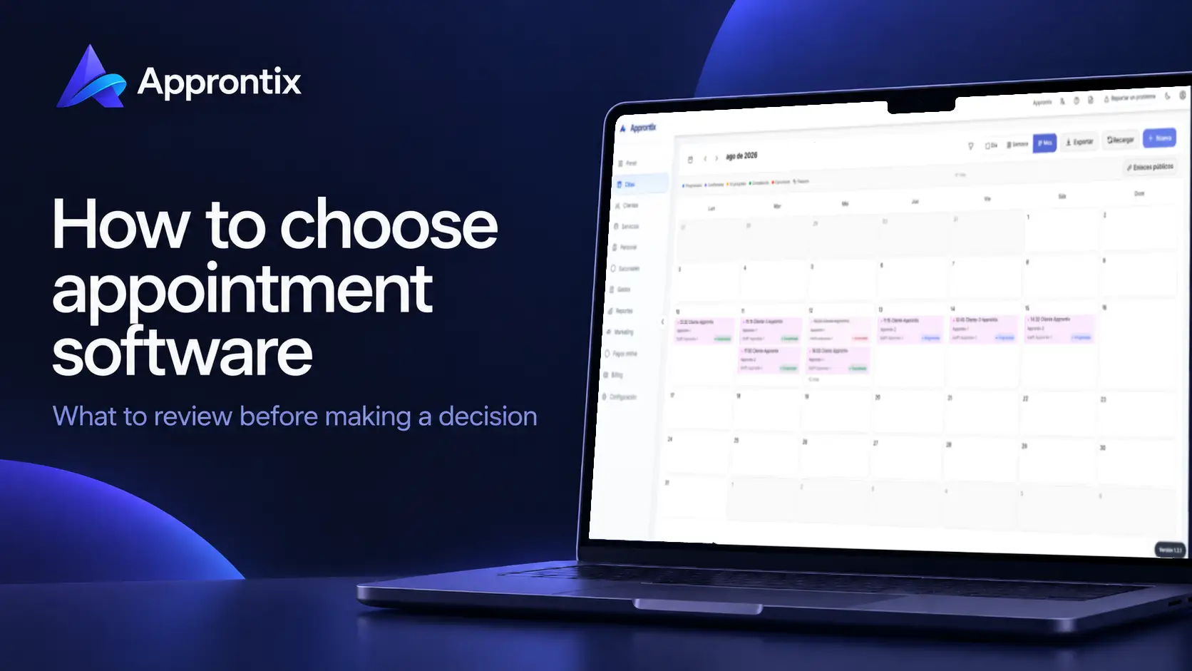 Banner for appointment software selection, approntix