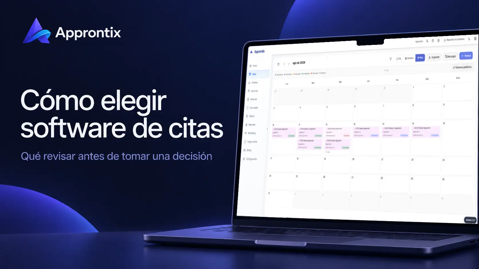 Banner de Como elegir software de citas para tu Negocio en México, Approntix