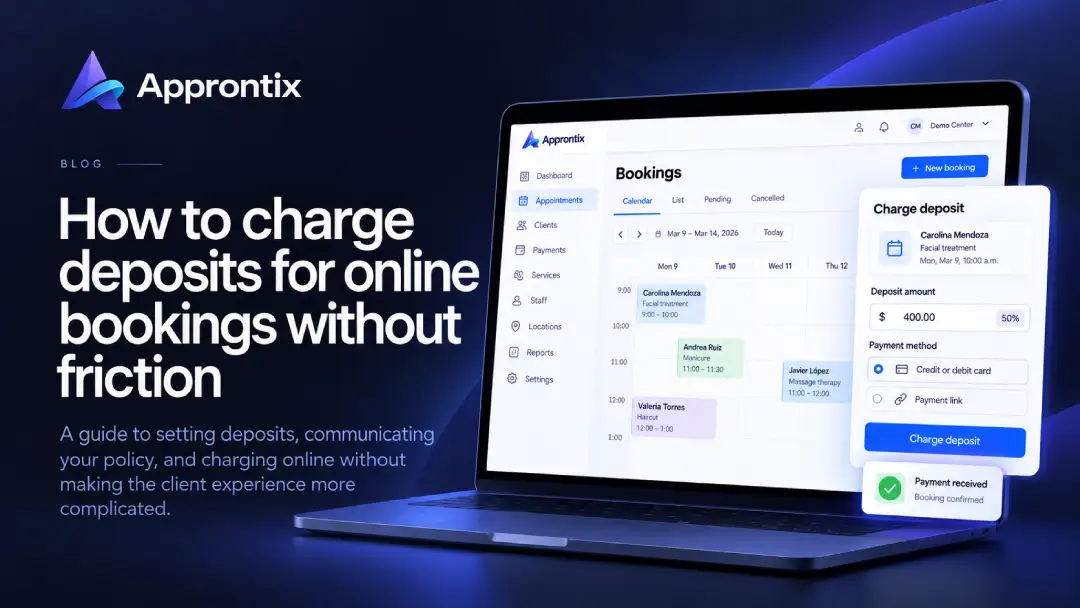 Approntix how to charge deposits